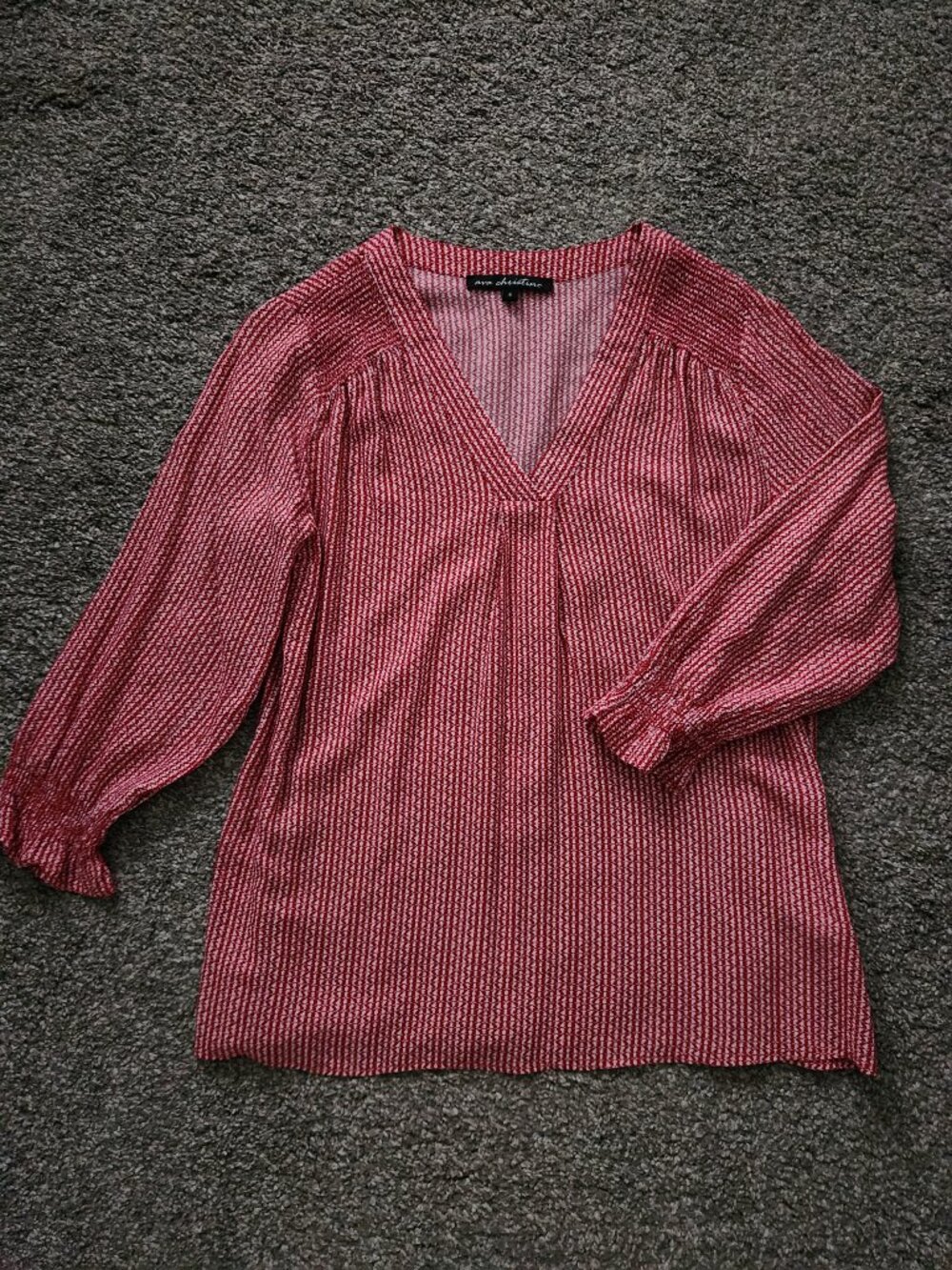 Red Pattern Blouse